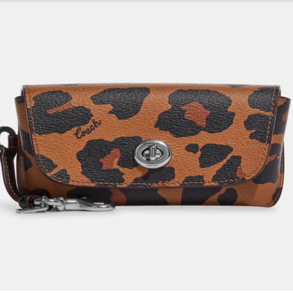 BNew!Coach turn lock eyeglasses/sunglasses holder with clip bag